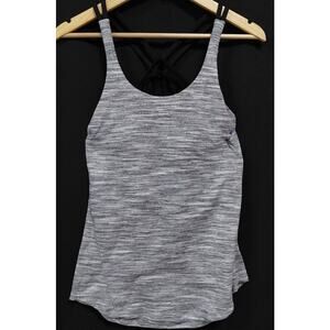 lululemon Racerback Tank Top Gray Solid Knit Sleeveless Women Size 4